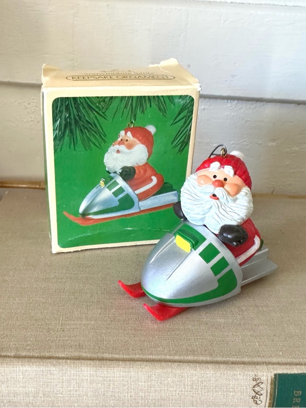 Hallmark Keepsake Ornament Snowmobile Santa 1984 in Box